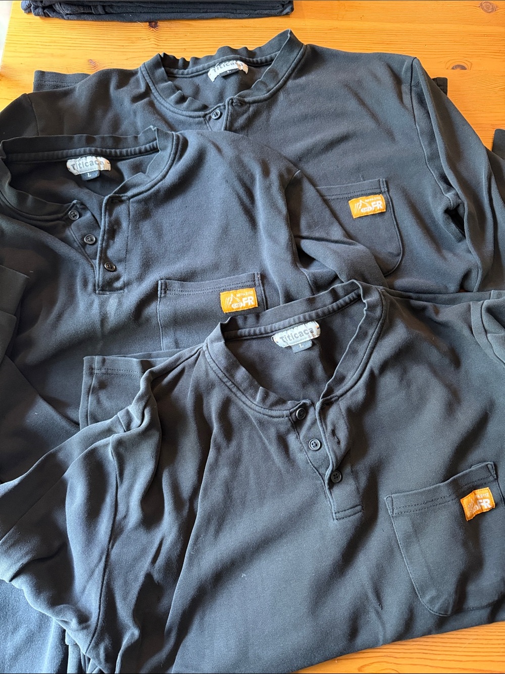 Titicaca Flame Resistant Shirts for Men/7oz Crew Neck Long Sleeve Tees CAT2